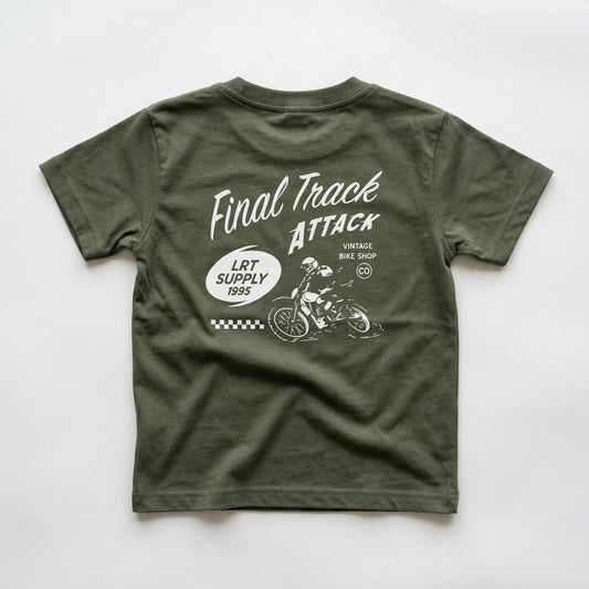 Final Track Attack Tee - Military Green
