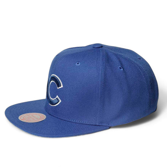 Men's Mitchell & Ness MLB Back To Basics Snapback Cubs - Blue