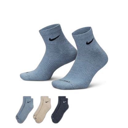 Nike Men's 3 Pack Dri-Fit Plus Quarter Socks - SX6890-901