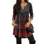 Black Red Plaid Linear Ombre