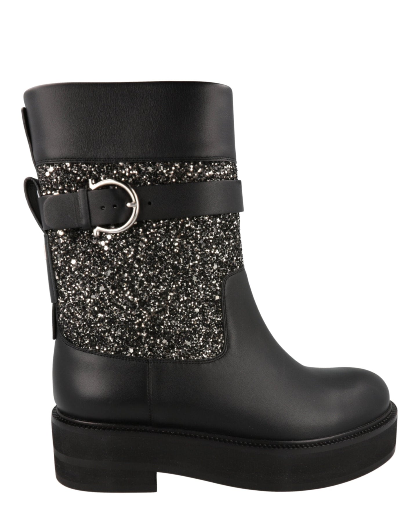 Ferragamo Ean Glitter Ankle Boots