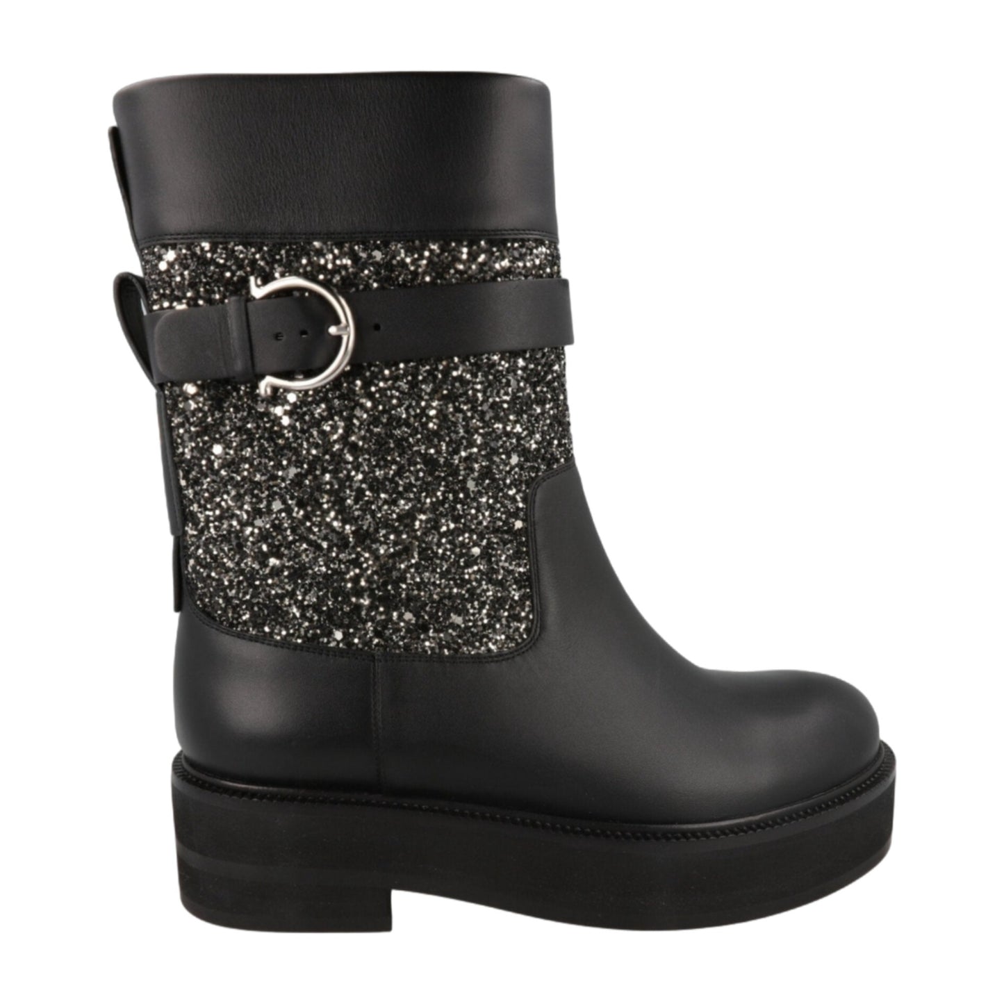 Ferragamo Ean Glitter Ankle Boots