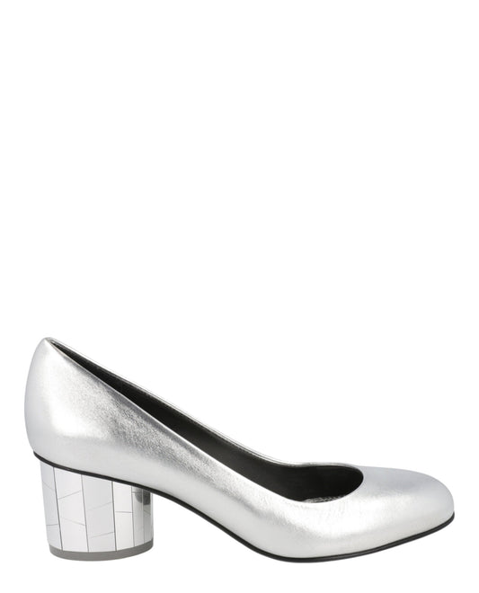 Ferragamo Farrah Metallic Leather Pumps