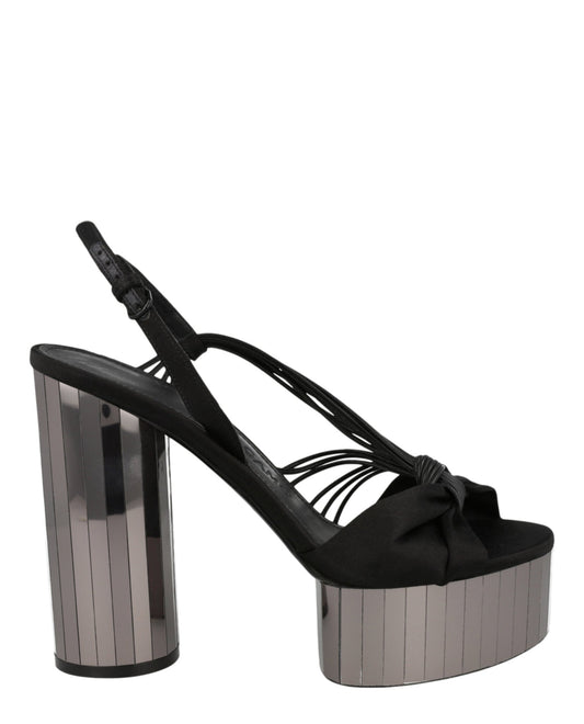 Ferragamo Sabrina Mirrored Platform Heels