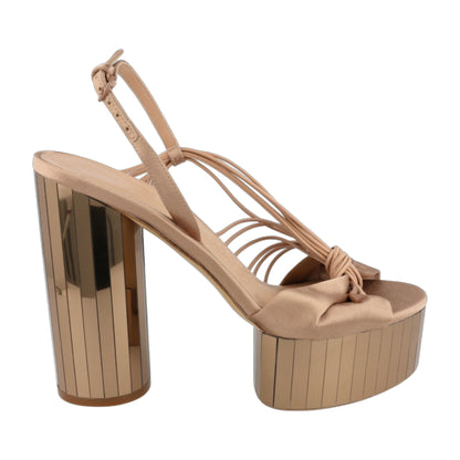 Ferragamo Sabrina Mirrored Platform Heels