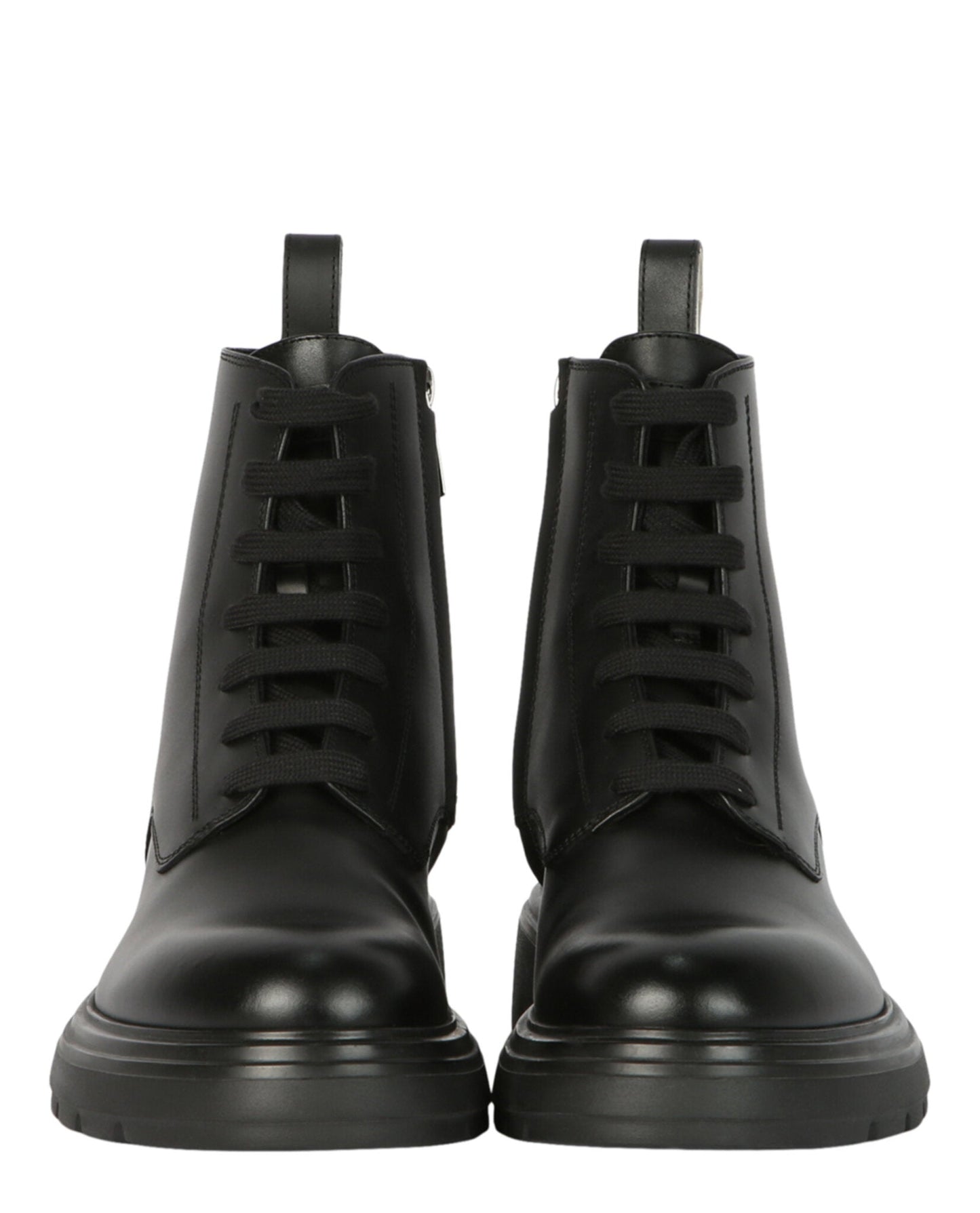Ferragamo Dionne Leather Combat Boots