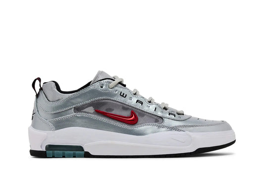 Nike Men's Air Max Ishod PRM - Metallic Silver/Varsity Red/Blac