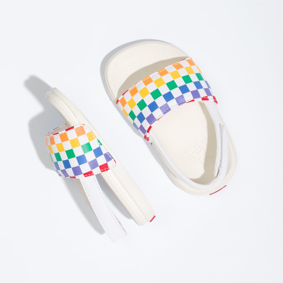 Vans Toddlers La Costa Slide-On V Sandal Checkerboard Rainbow Marshmallow