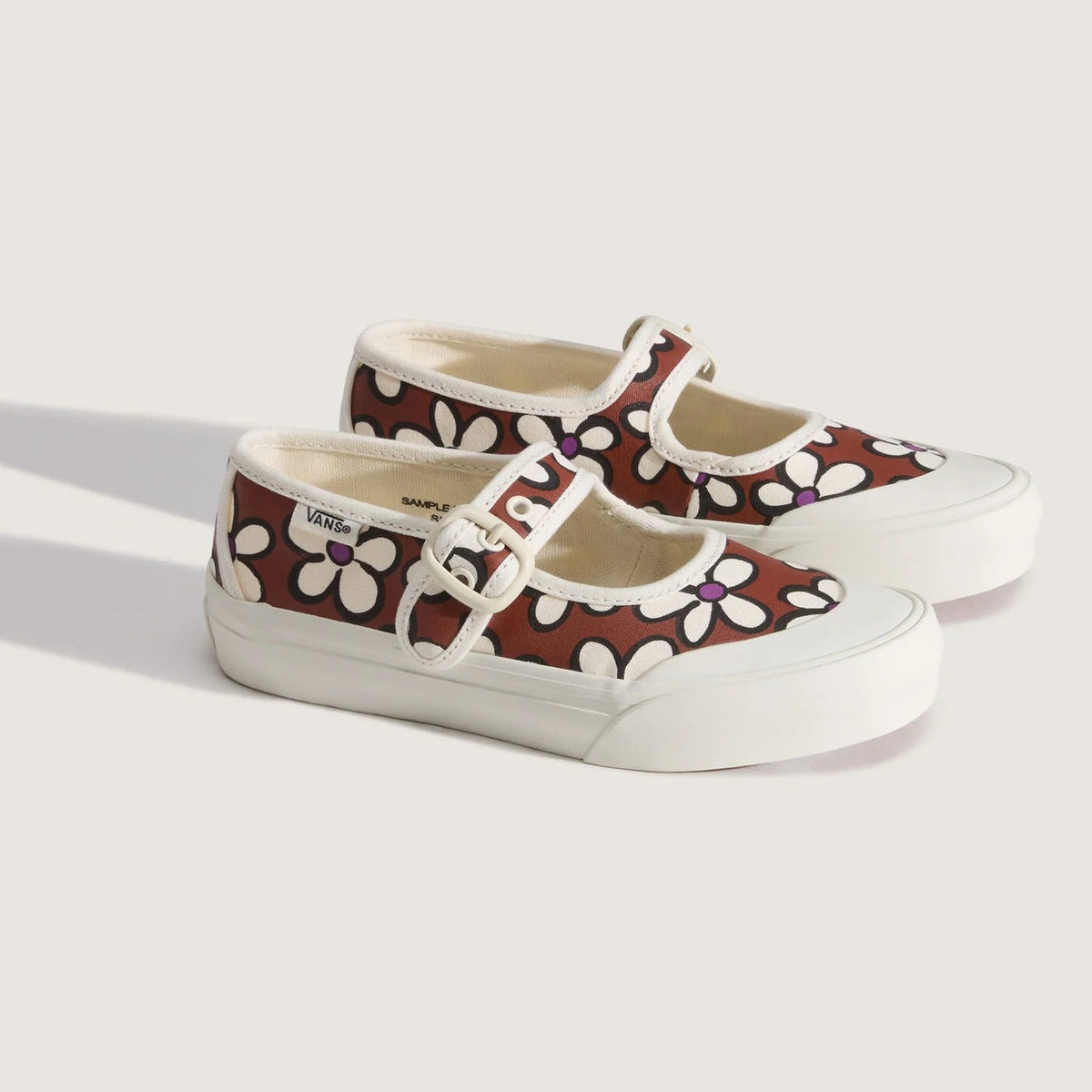 Vans Preschool Mary Jane Painted Floral Rust Bronze