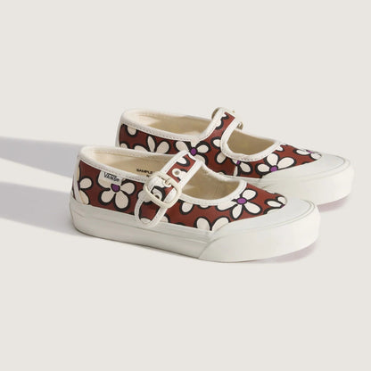 Vans Preschool Mary Jane Painted Floral Rust Bronze