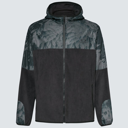 Oakley Men's Wanderlust FZ Hoodie - Black/Mountain TD Print