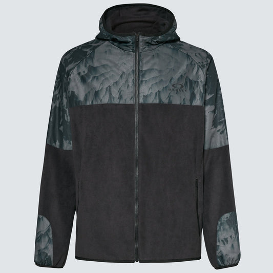 Oakley Men's Wanderlust FZ Hoodie - Black/Mountain TD Print