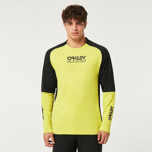 Oakley Men's Factory Pilot MTB LS Jersey II - Black/Sulphur