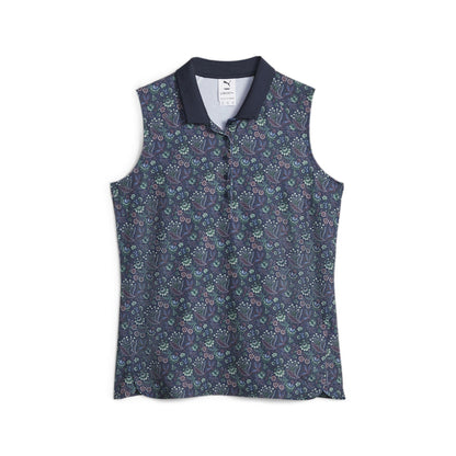 Puma Women's x Liberty Sleeveless Golf Polo - Navy