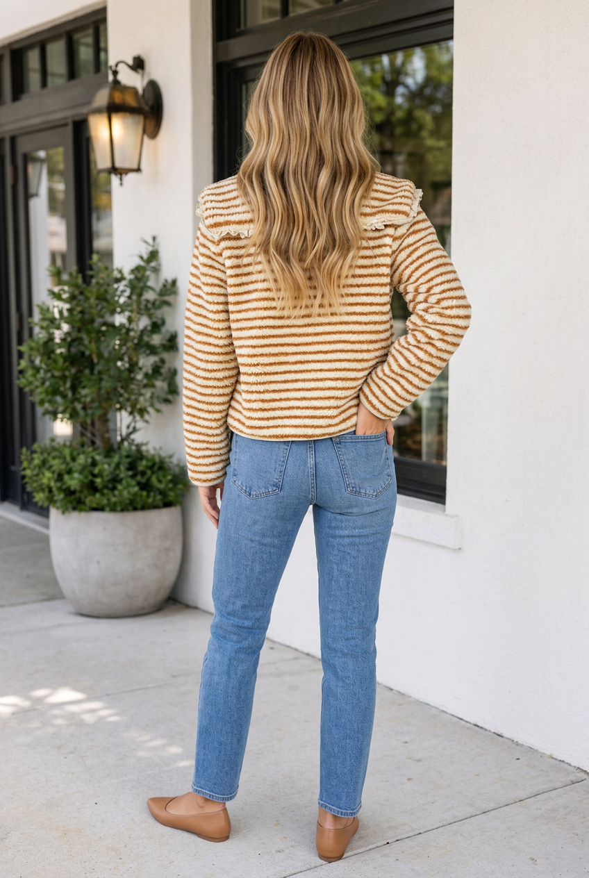 Threaded Pear Elliana Sleeve Regular Fit Jacket