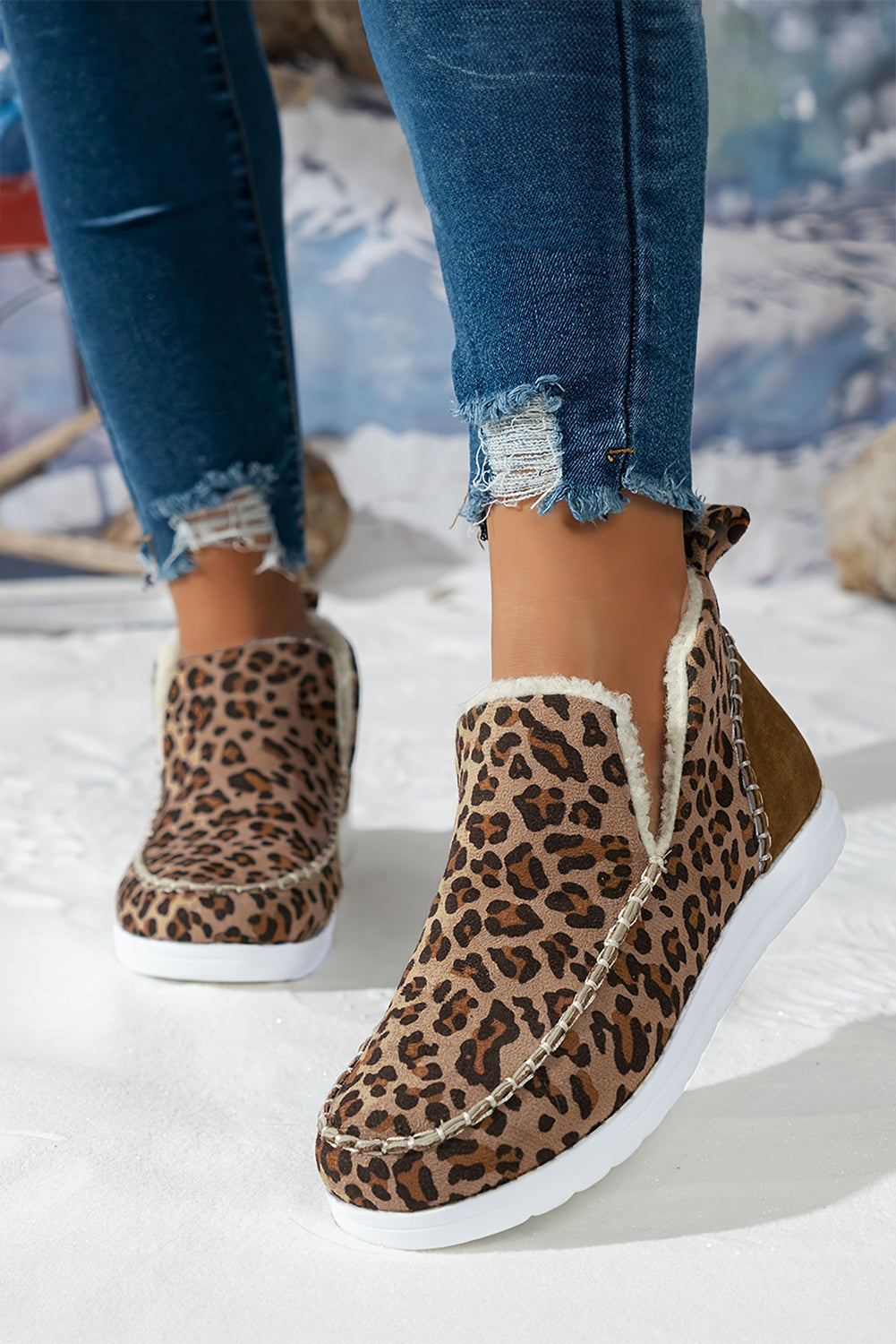 Threaded Pear Sofia Flat Winter Fur Boots