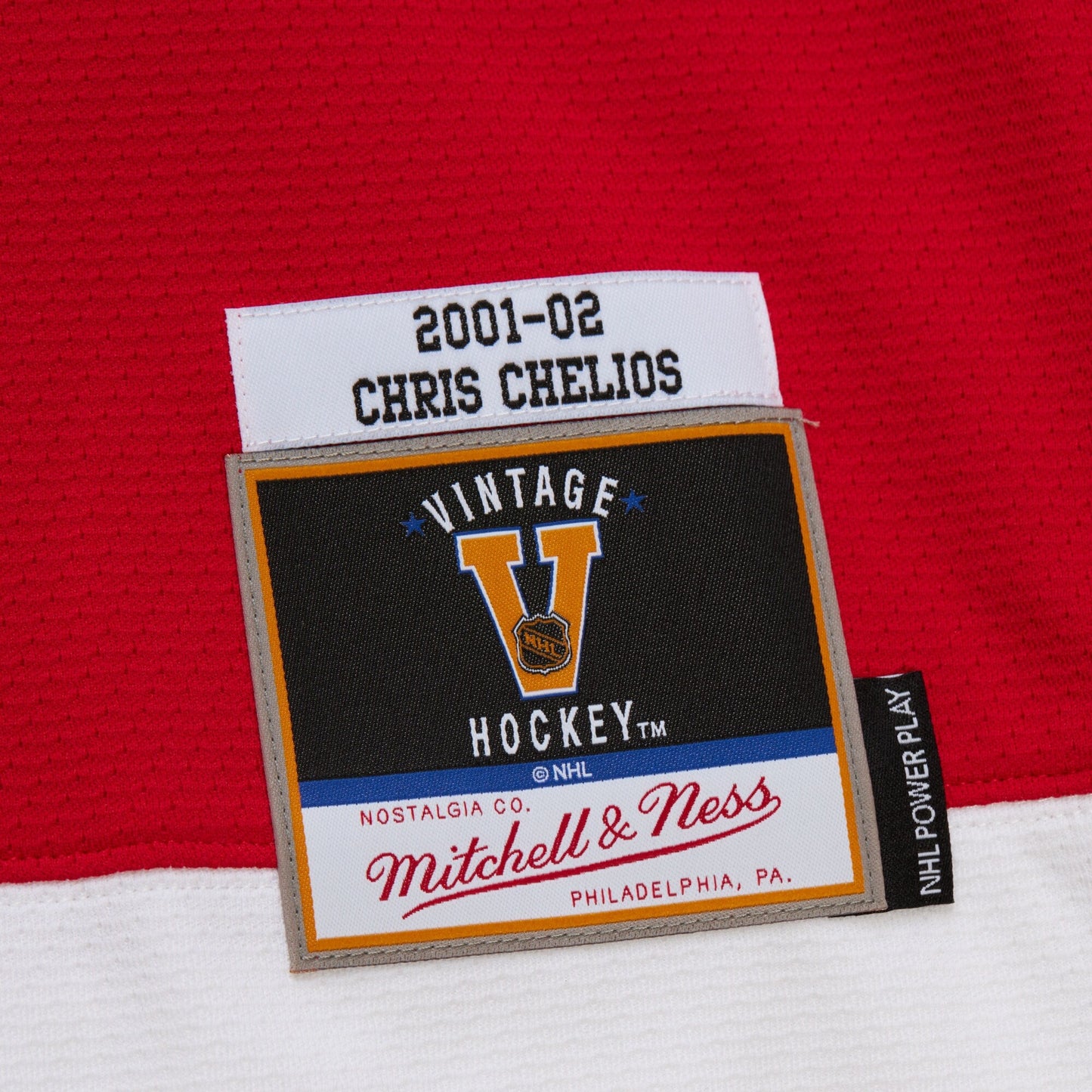 Men's Mitchell & Ness Nhl Dark Jersey Red Wings 2001 Chris Chelios