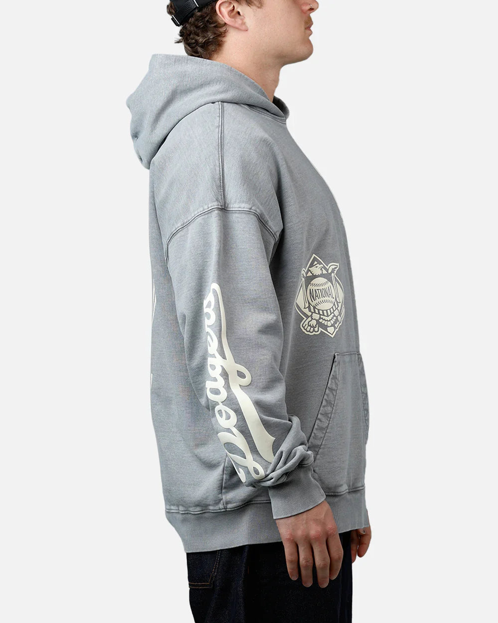 Pro Standard La Dodgers Street Team Hoodie - Washed Grey