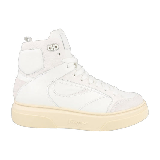 Ferragamo Cassio Leather High-Top Sneakers