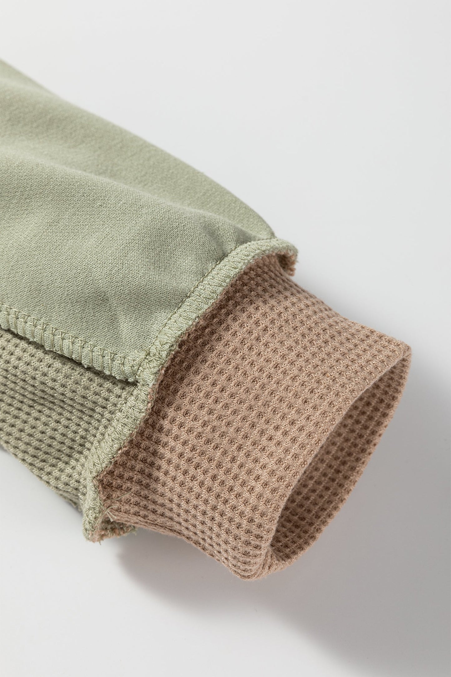 Threaded Pear Maelynn Waffle Patchwork Oversize Sweatshirt