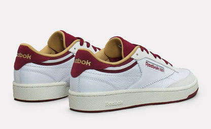 Reebok Men's Club C 85 'White Retro Red Chalk' Sneakers