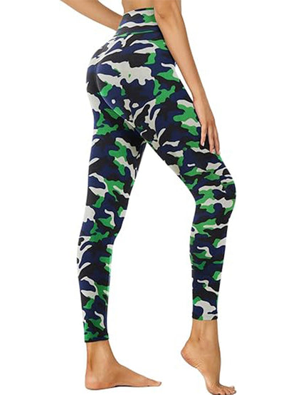 Cropped High Waist Camouflage Leggings