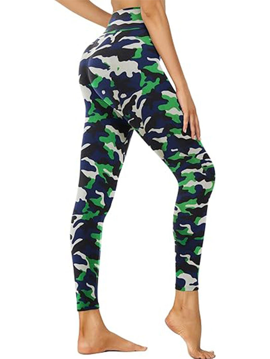 Cropped High Waist Camouflage Leggings