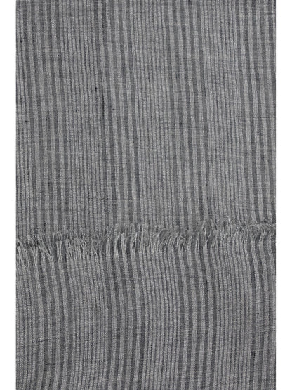 Linen Scarf Grey/Silver