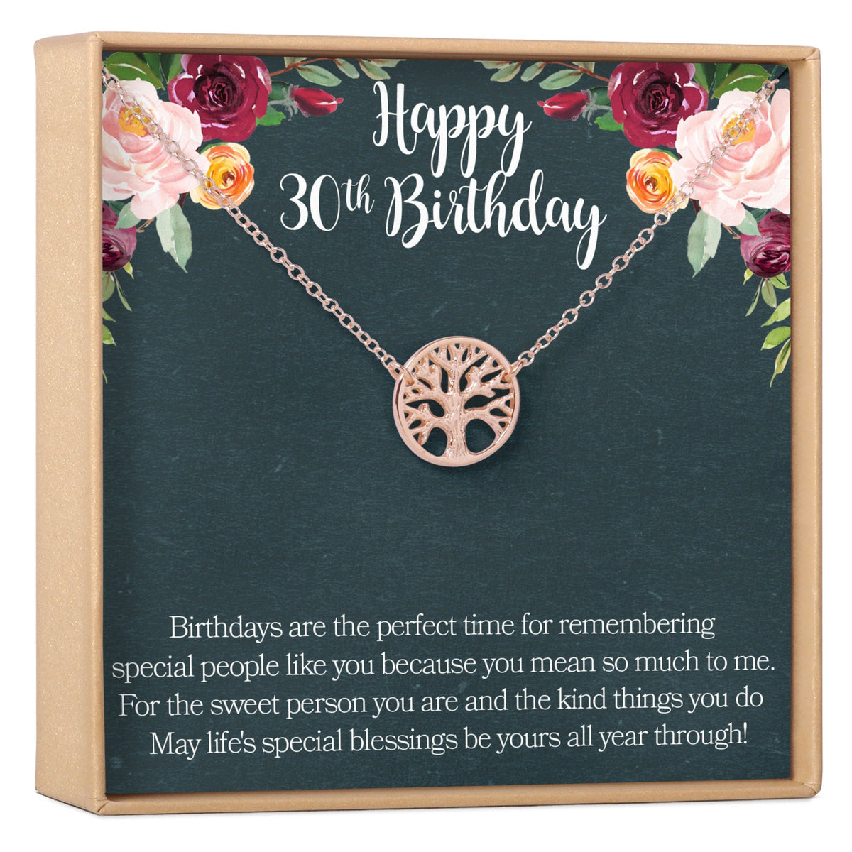 30th Birthday Necklace, Multiple Styles