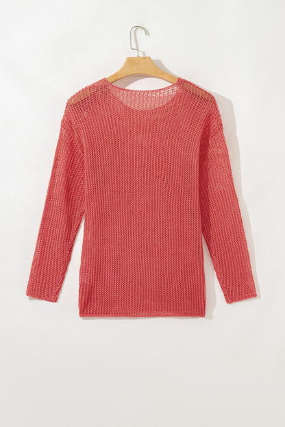 Threaded Pear Hadley Crochet Hollow-out Sweater