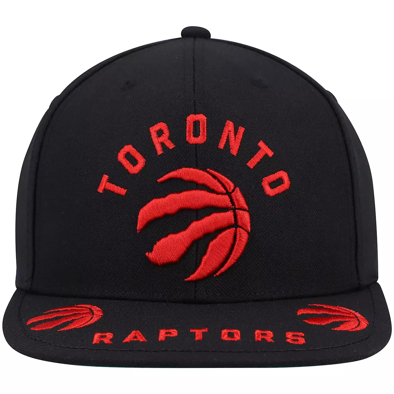 Men's Mitchell & Ness NBA Front Loaded Snapback Raptors - Black