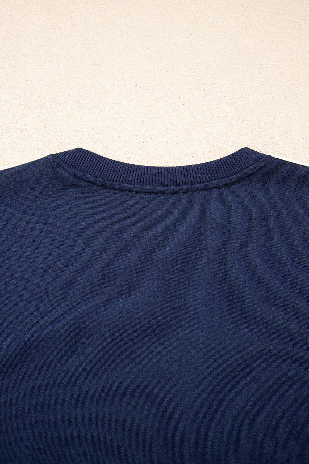 Threaded Pear Hana Striped Detail Crewneck Pullover