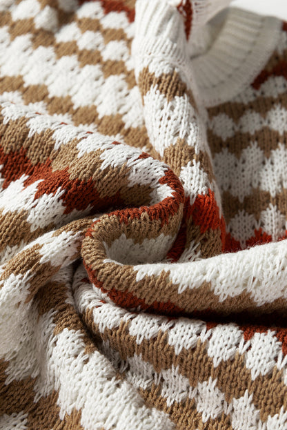 Threaded Pear Jimena Patterned Drop Shoulder Sweater