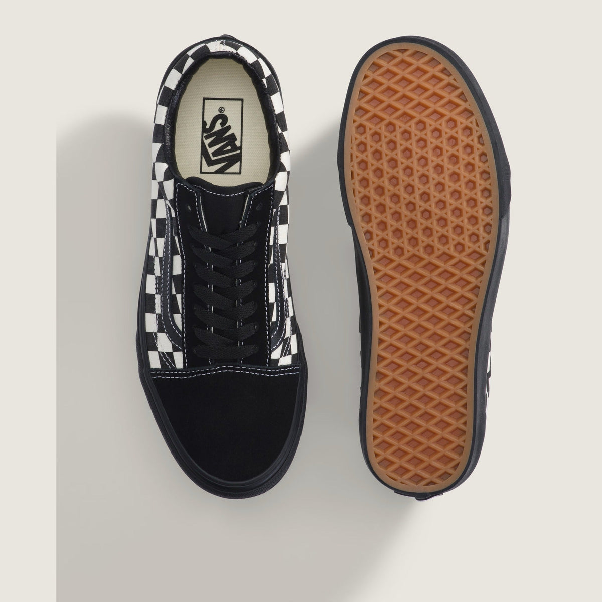 Vans Men's Old Skool Checkerboard Black White