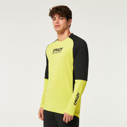 Oakley Men's Factory Pilot MTB LS Jersey II - Black/Sulphur
