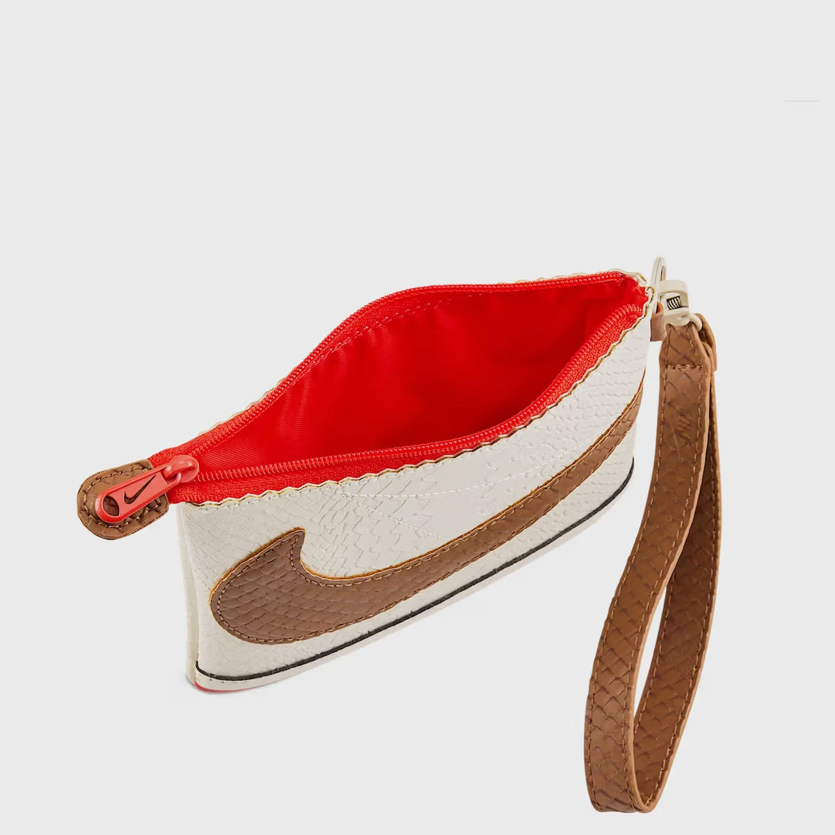 Nike Women's Cortez Wristlet Snake Pale Ivory Picante Red Light British Tan