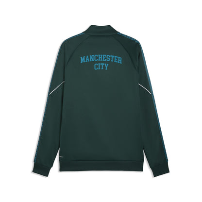Puma Men's Manchester City King Anthem Jacket - Green Terrain/Tropical Blue