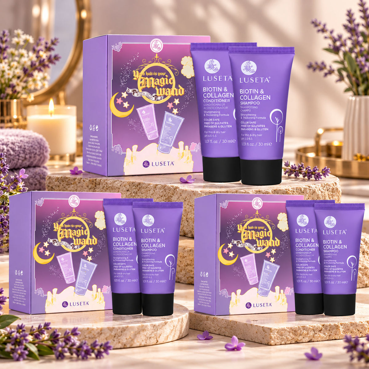 Luseta Beauty Biotin & Collagen Travel Set 2 X 1.01oz SET OF 3