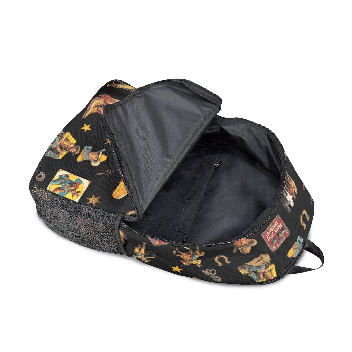Vintage Cowboy Collage Western Backpack