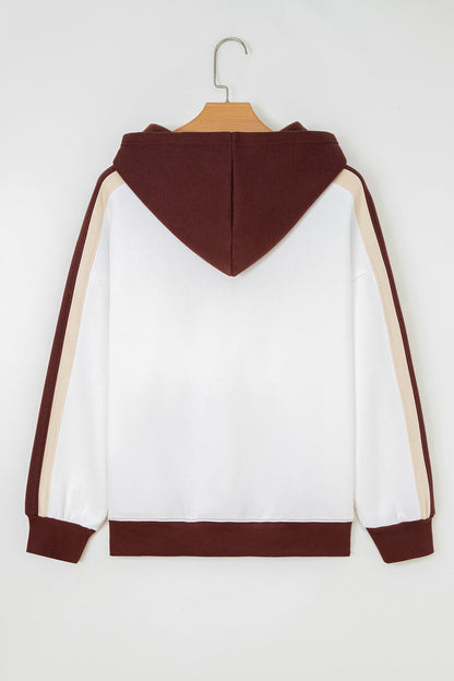 Threaded Pear Ariyah Patchwork athleisure Hooded Sweatshirt