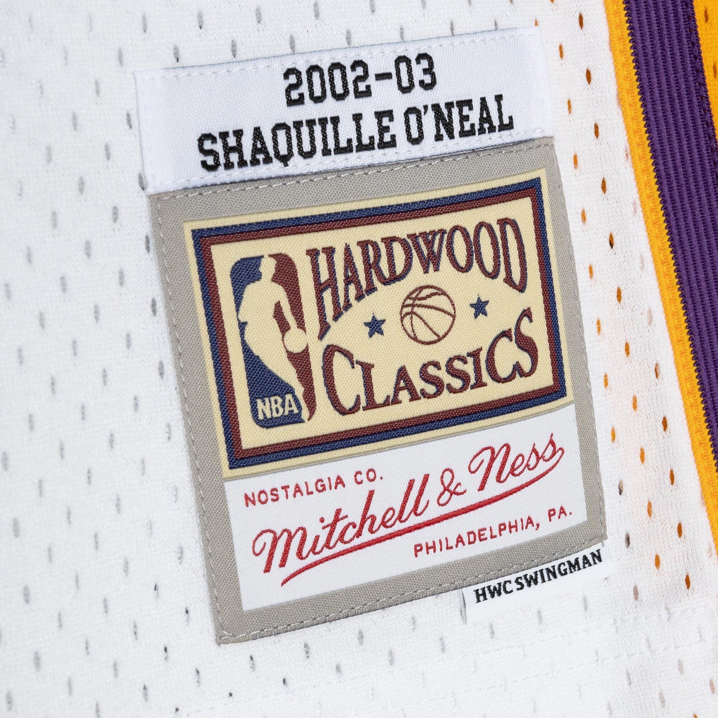 Men's Mitchell & Ness NBA Alternate Jersey Lakers 2002 Shaquille O'Neal