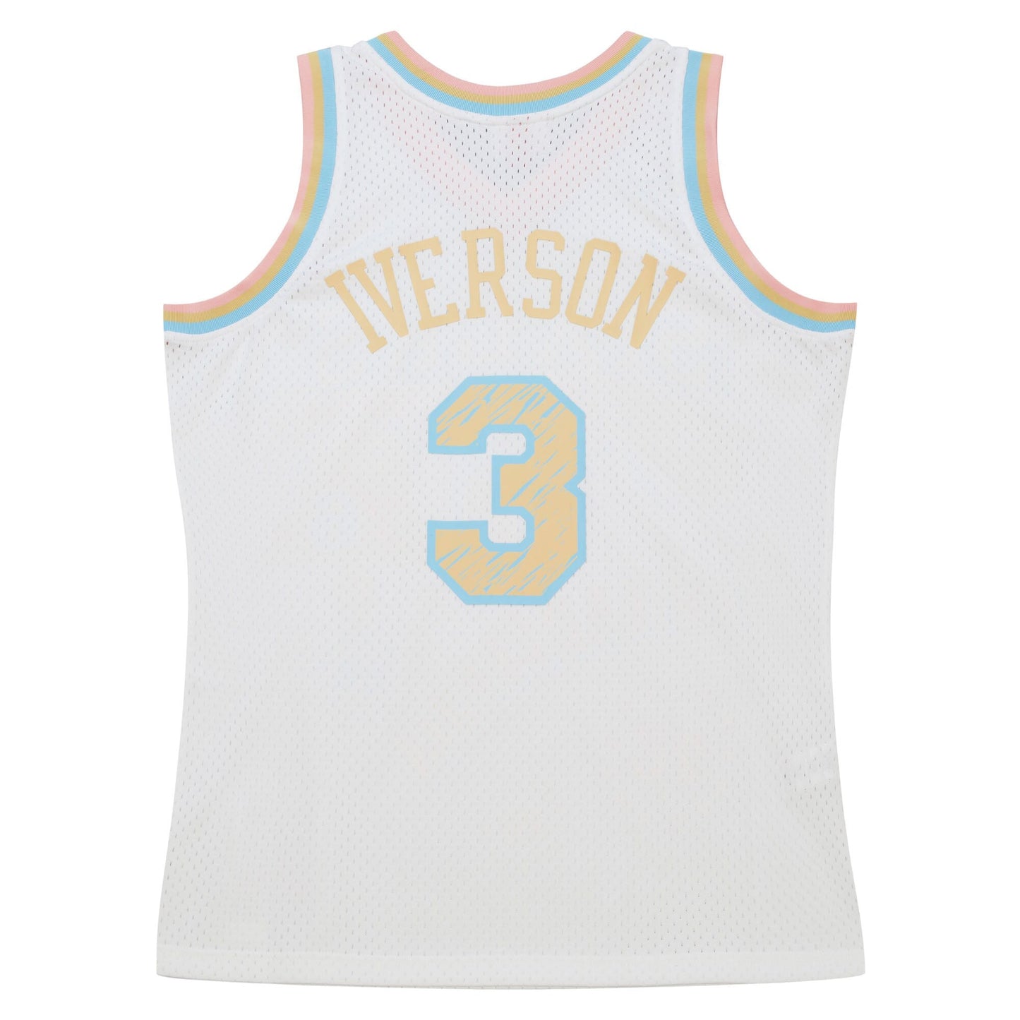 Mitchell & Ness Men's Sidewalk Sketch Swingman Jersey 76Ers 2002 Allen Iverson Jerseys