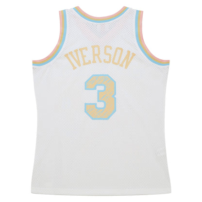 Mitchell & Ness Men's Sidewalk Sketch Swingman Jersey 76Ers 2002 Allen Iverson Jerseys