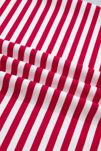 Threaded Pear Skye Stripe Trim Tee Set