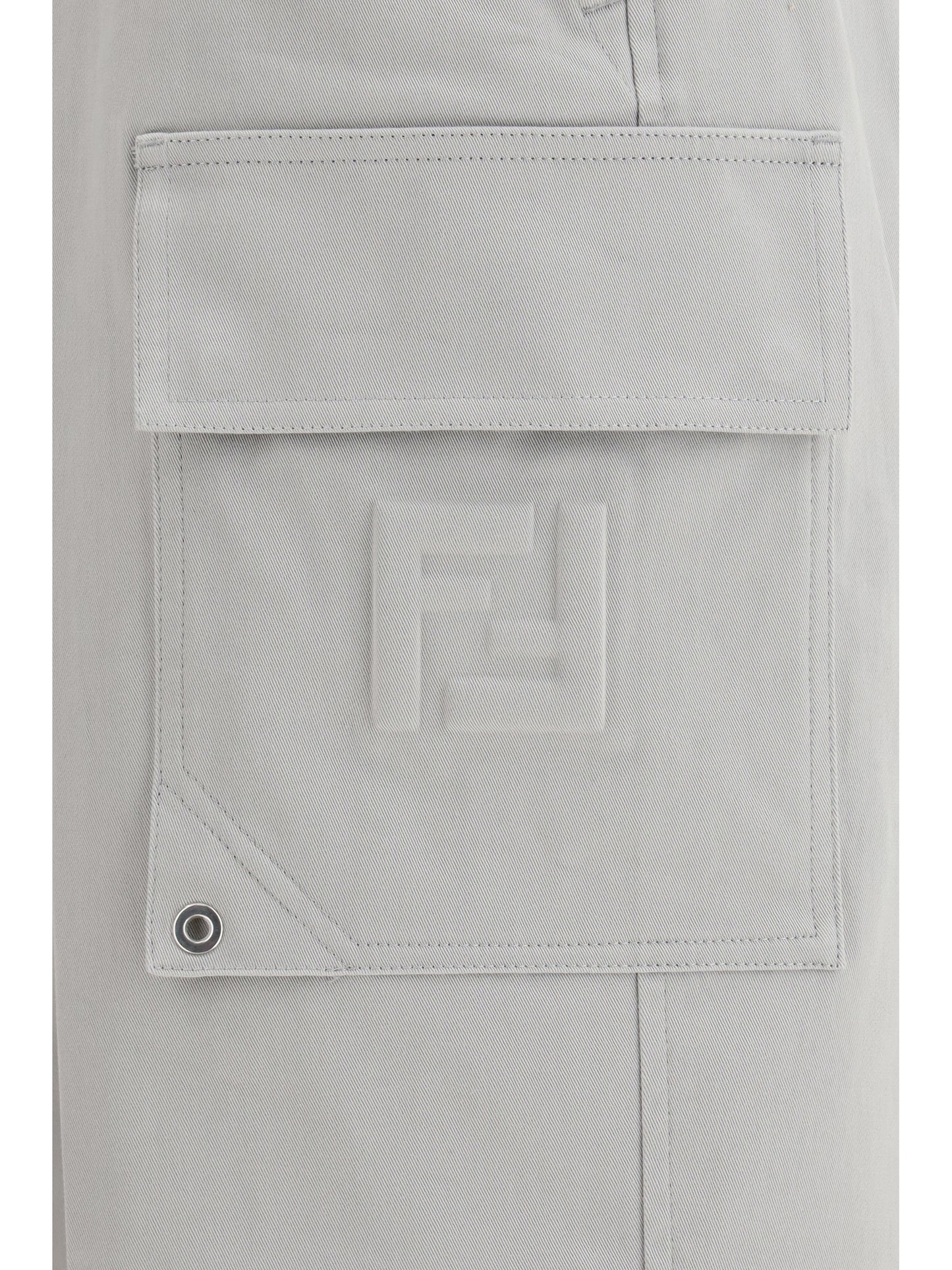 Cargo Trousers Silver