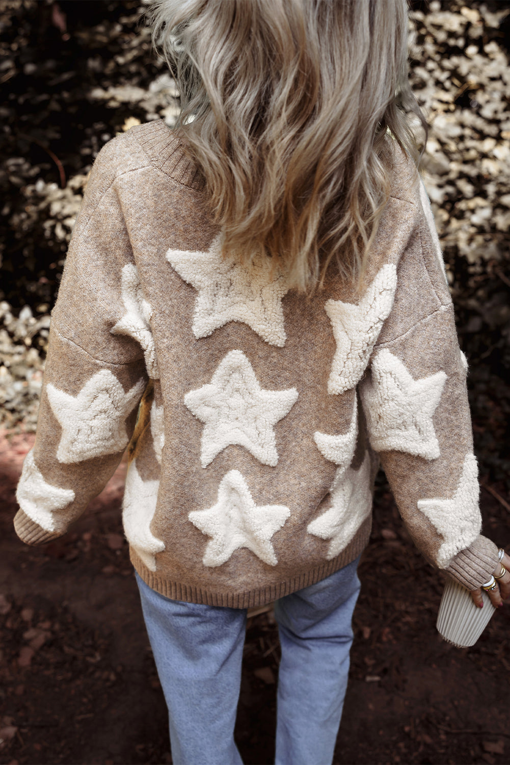 Threaded Pear Clare Sherpa Star Cardigan