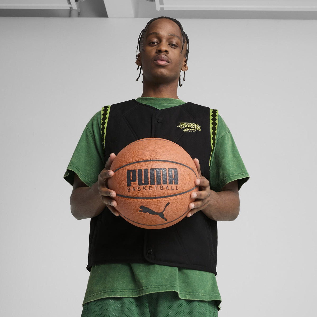 Puma Men's Hoops x TMNT Vest - Black/Volt Yellow