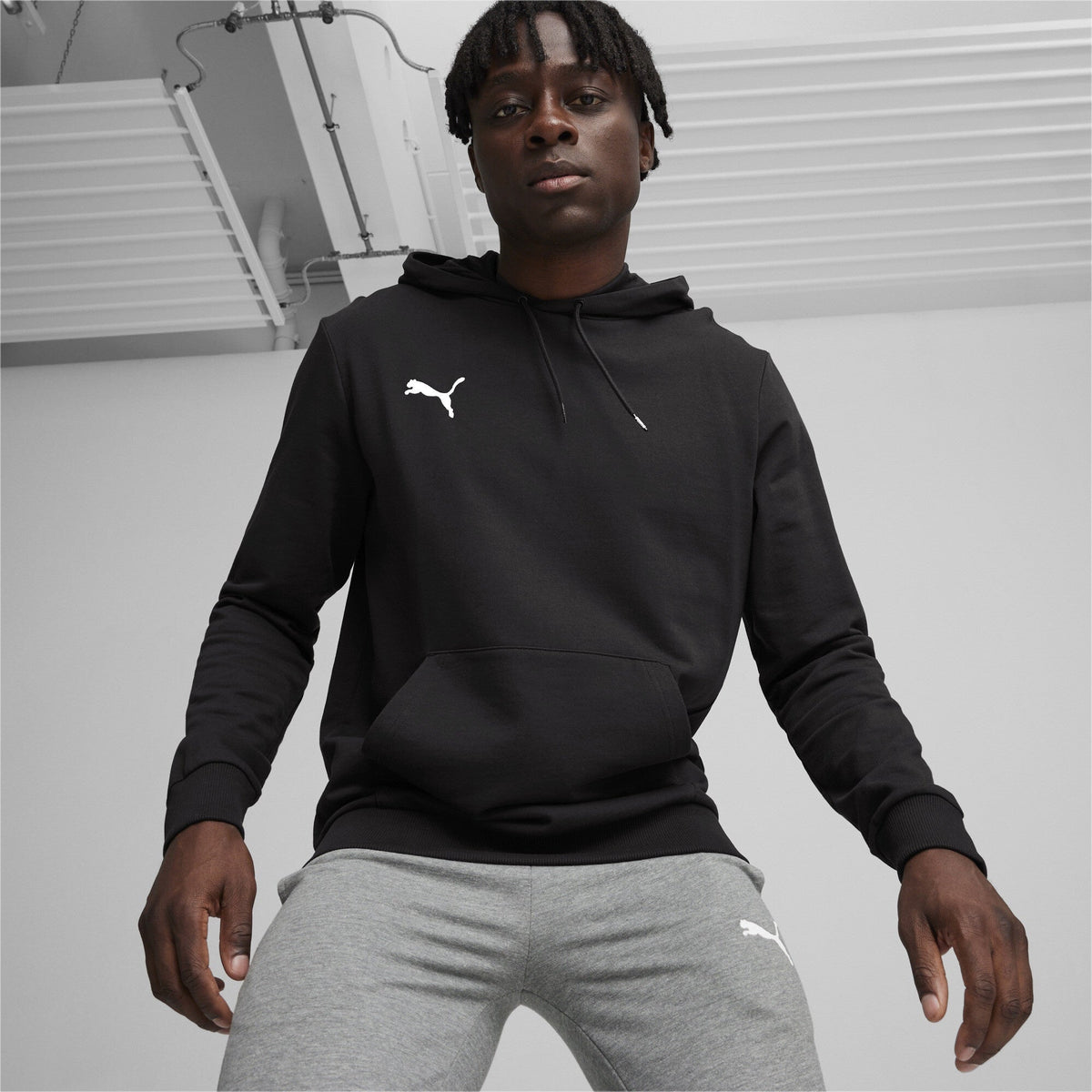 Puma Men's teamGOAL Casual Hoodie - Black