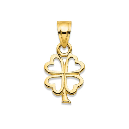 Four Leaf Clover Charm 10K Yellow Gold Pendant
