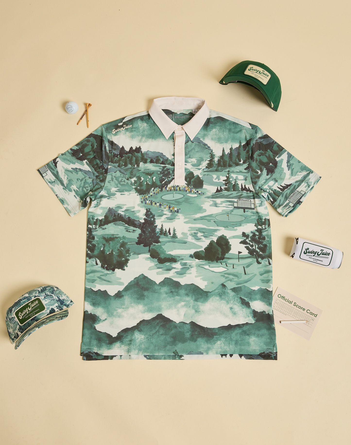 Golf Georgia Landscape Men's Polo